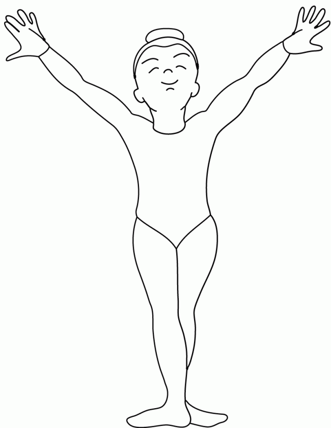 Plansa de colorat cu Gimnastica 5 28